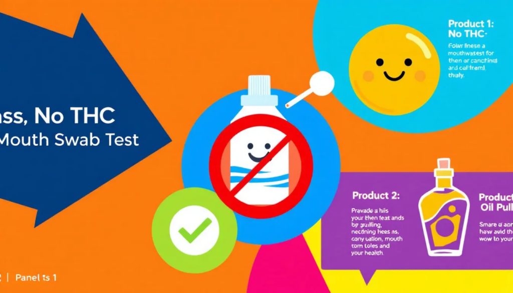 A collection of products that may assist in passing a mouth swab test.