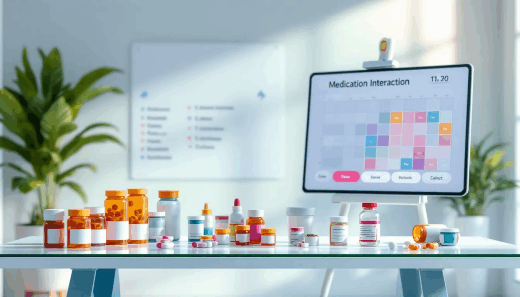 A collection of various medications with a focus on potential drug interactions.