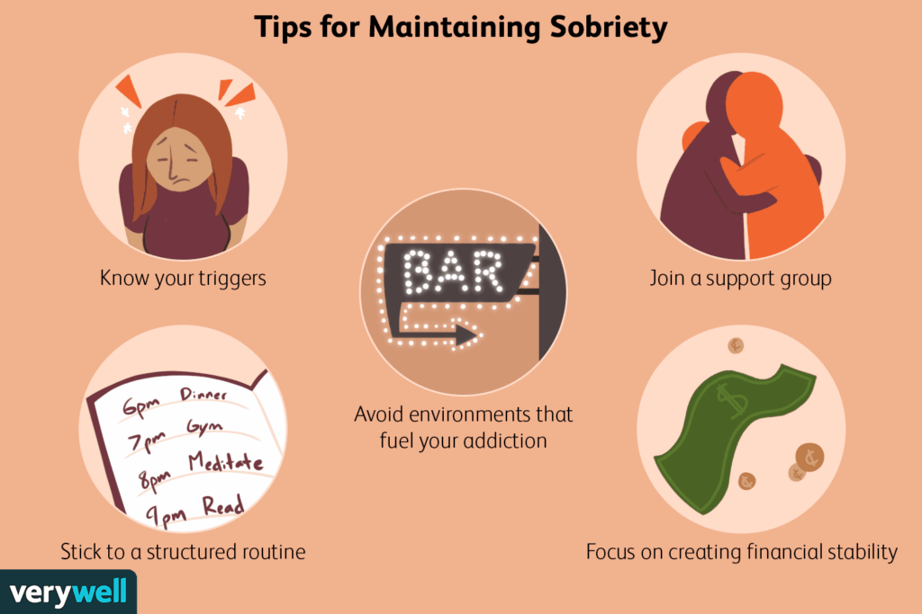 Tips for maintaining sobriety post-detox, focusing on healthy habits.